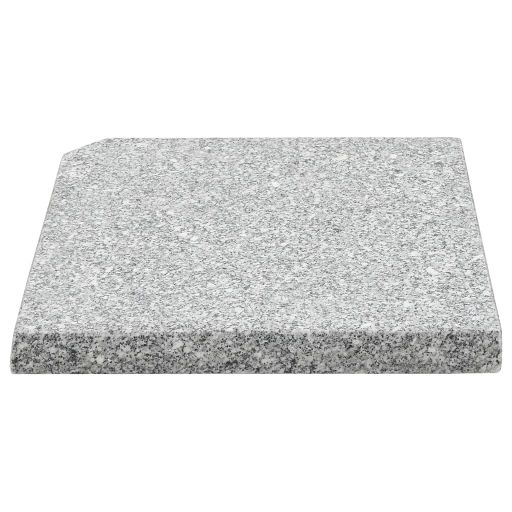 vidaXL Plaque de poids carrée pour parasol Granit 25 kg Gris