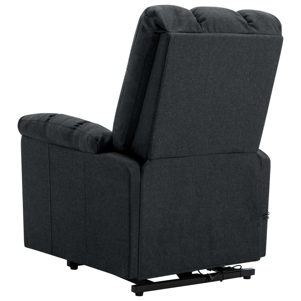 vidaXL Fauteuil de massage inclinable gris foncé tissu