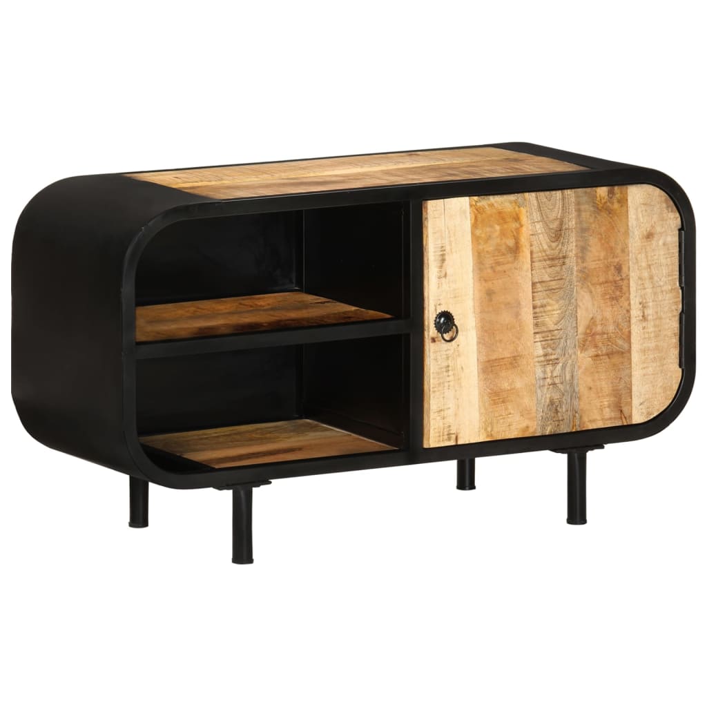 vidaXL Meuble TV 90x30x48 cm Bois de manguier brut