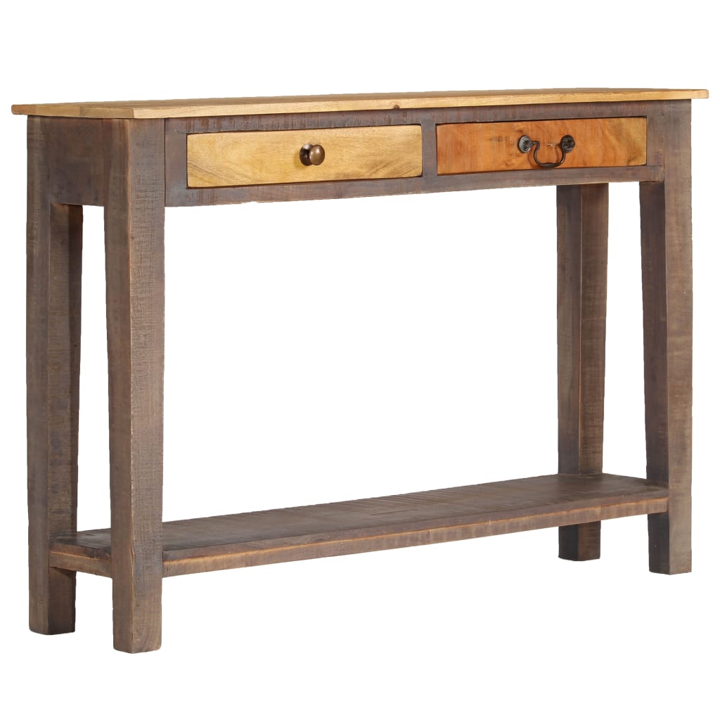 vidaXL Table console Bois massif Vintage 118 x 30 x 80 cm