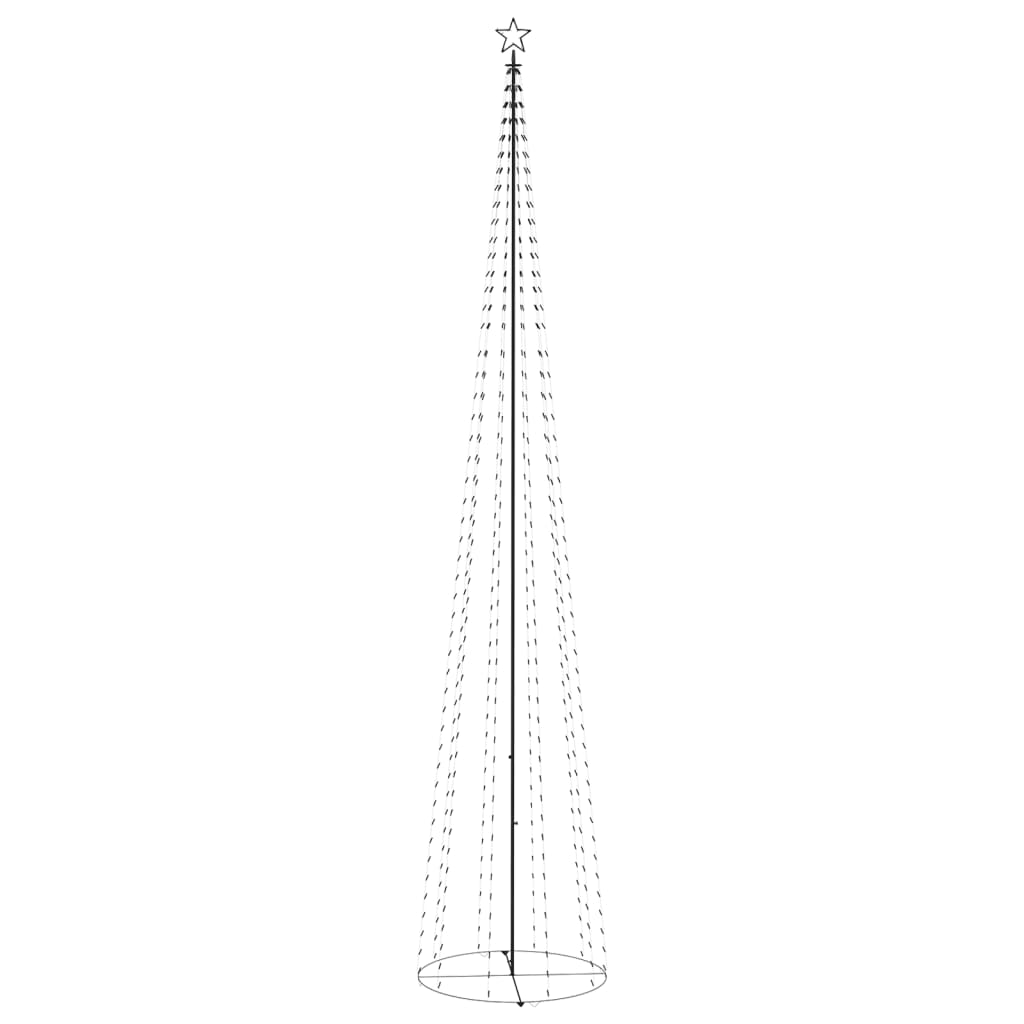 vidaXL Arbre de Noël cône 732 LED blanc froid 160x500 cm