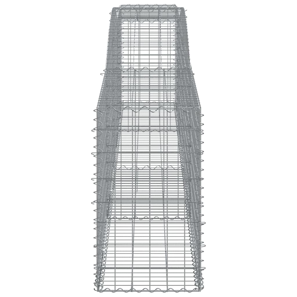 vidaXL Panier de gabions arqué 400x50x80/100 cm Fer galvanisé