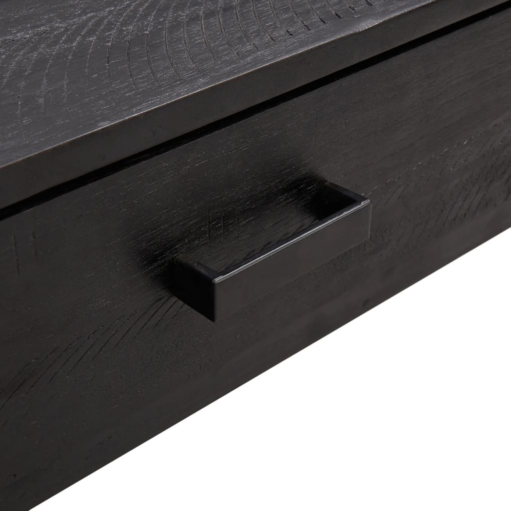 vidaXL Table basse Noir 90x50x35 cm Bois de pin massif