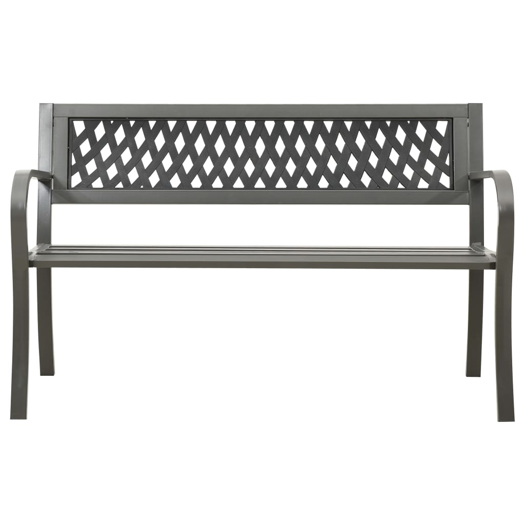 vidaXL Banc de jardin 125 cm acier gris