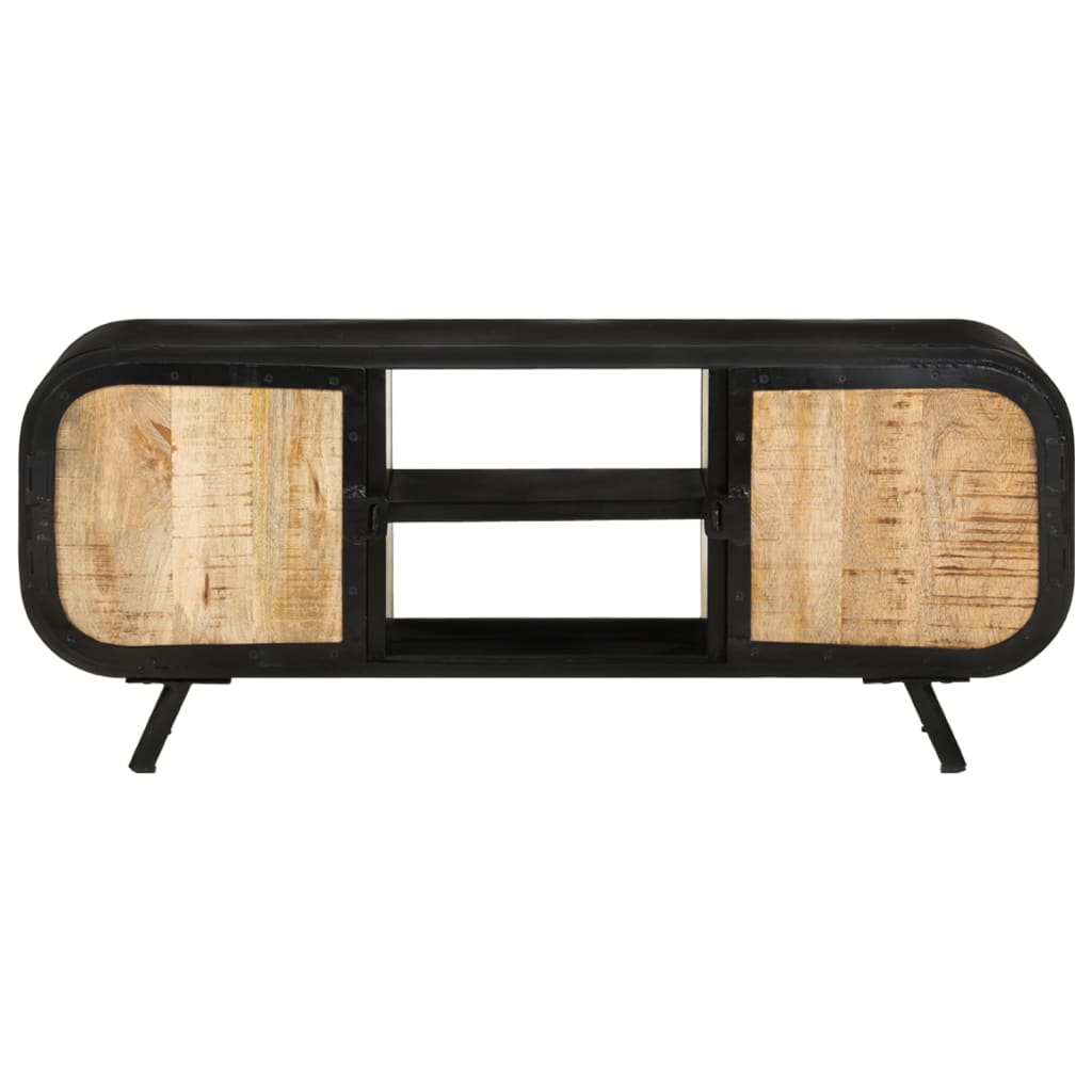 vidaXL Meuble TV 110x30x45 cm Bois de manguier brut