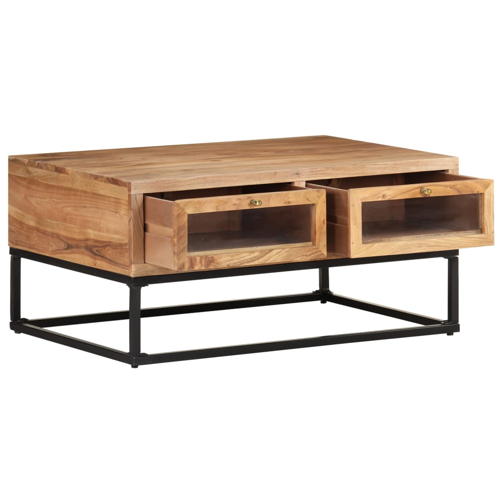 vidaXL Table basse 90x60x40 cm Bois d'acacia massif