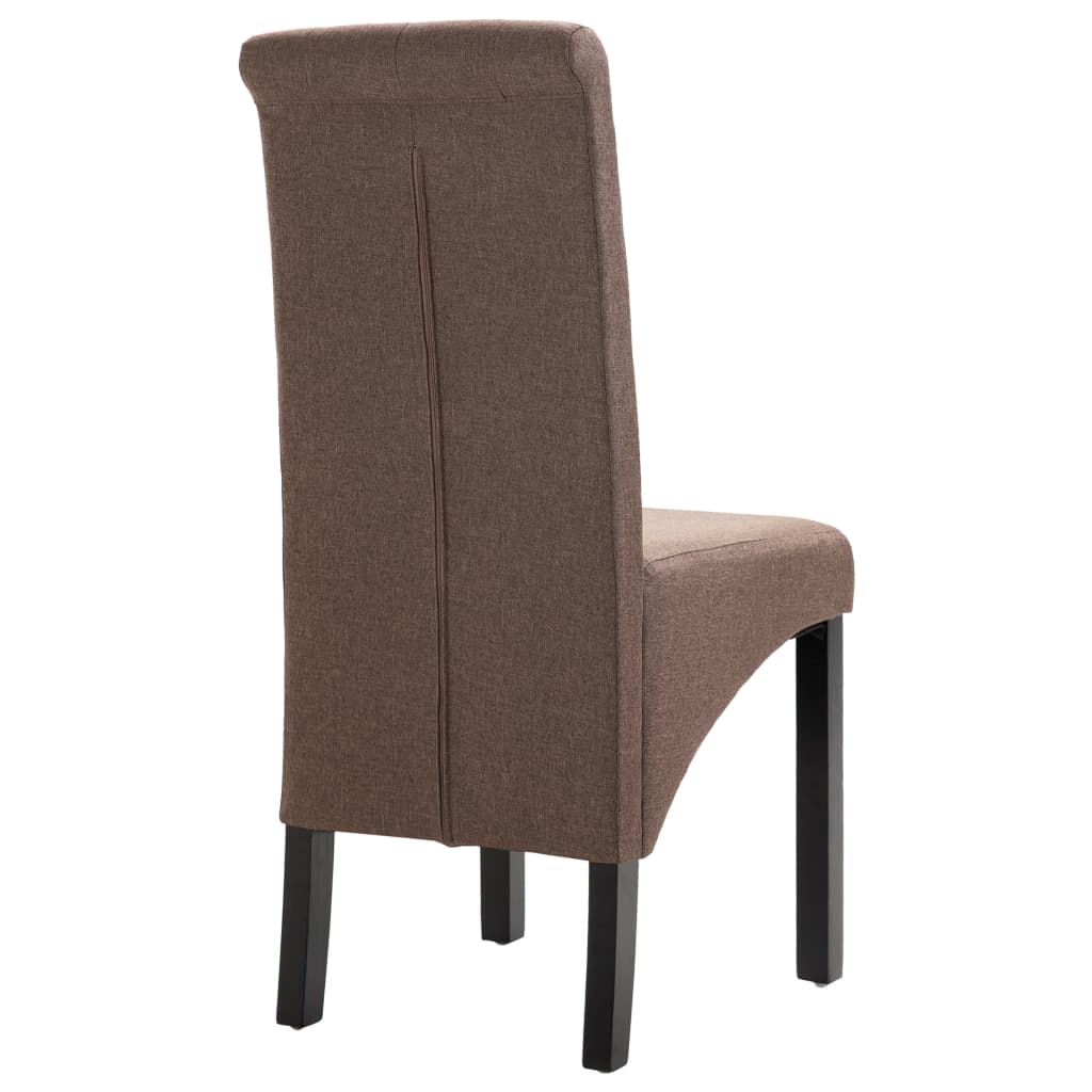 vidaXL Chaises à manger lot de 2 marron tissu