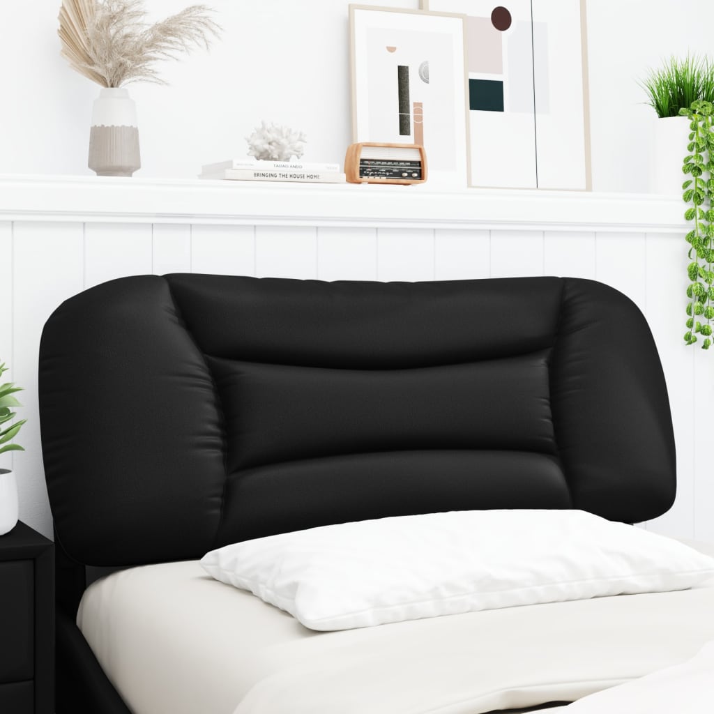 vidaXL Coussin de tête de lit noir 100 cm similicuir