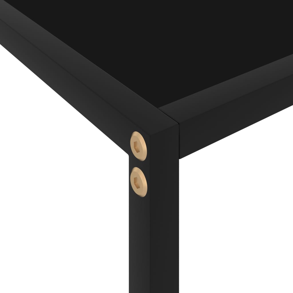 vidaXL Table console Noir 80x35x75 cm Verre trempé