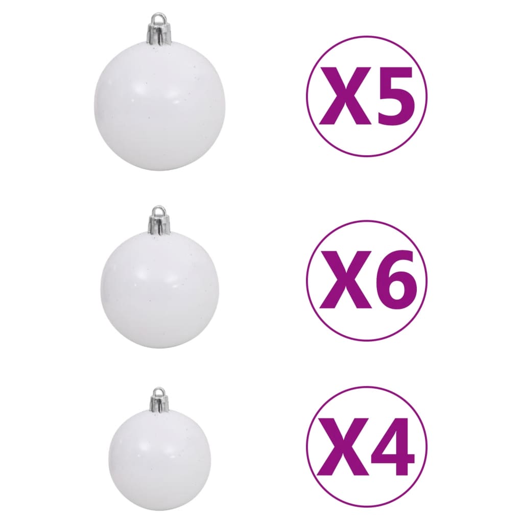 vidaXL Guirlande de Noël avec LED et boules Vert 10 m PVC