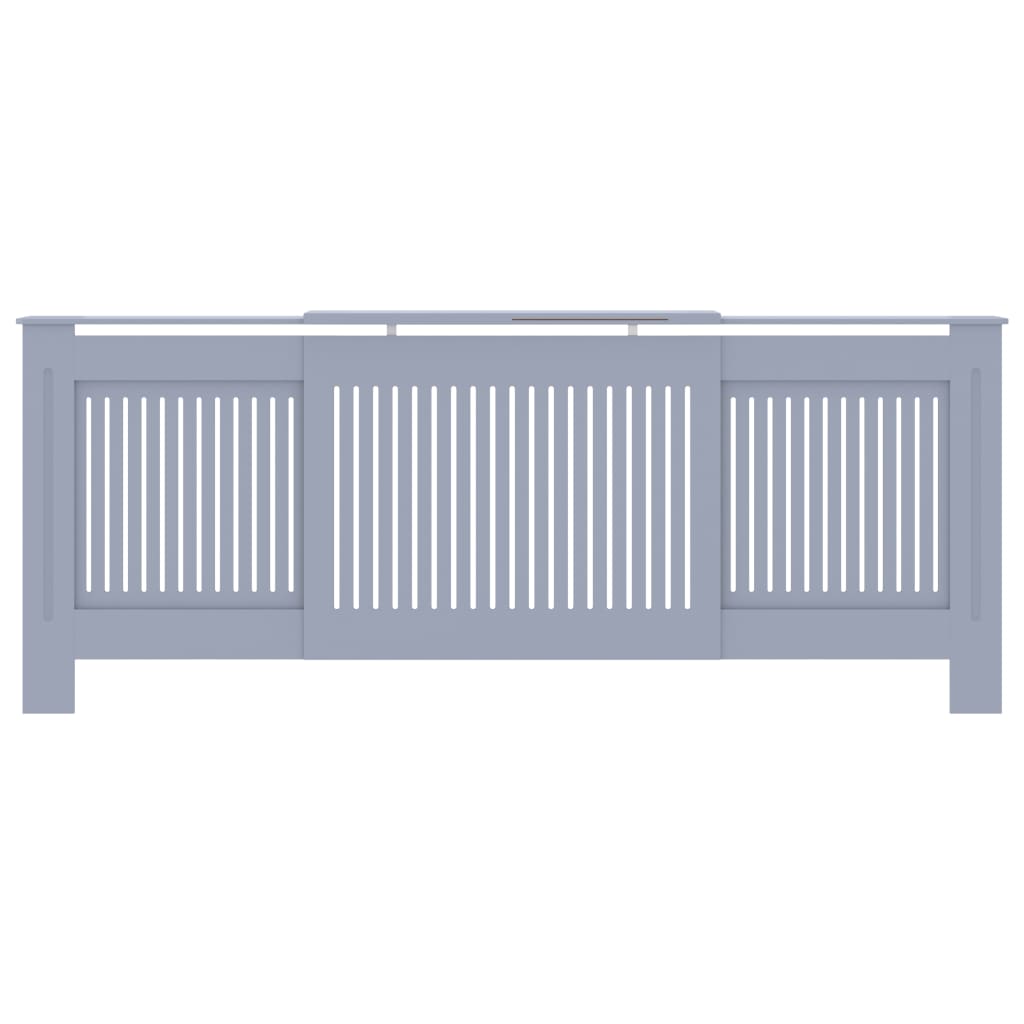 vidaXL Cache-radiateur MDF Gris 205 cm