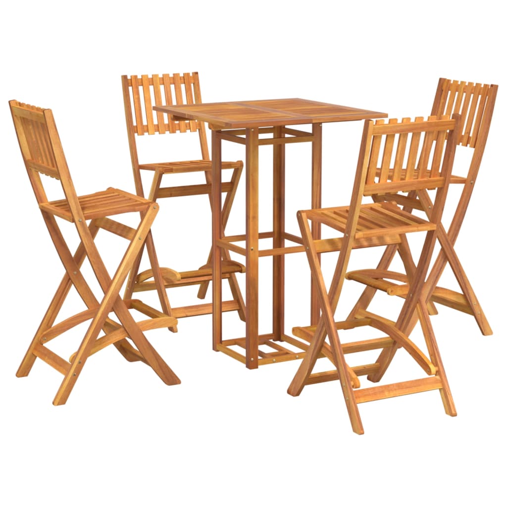 vidaXL Ensemble de bar d'extérieur 5 pcs Bois d'acacia massif