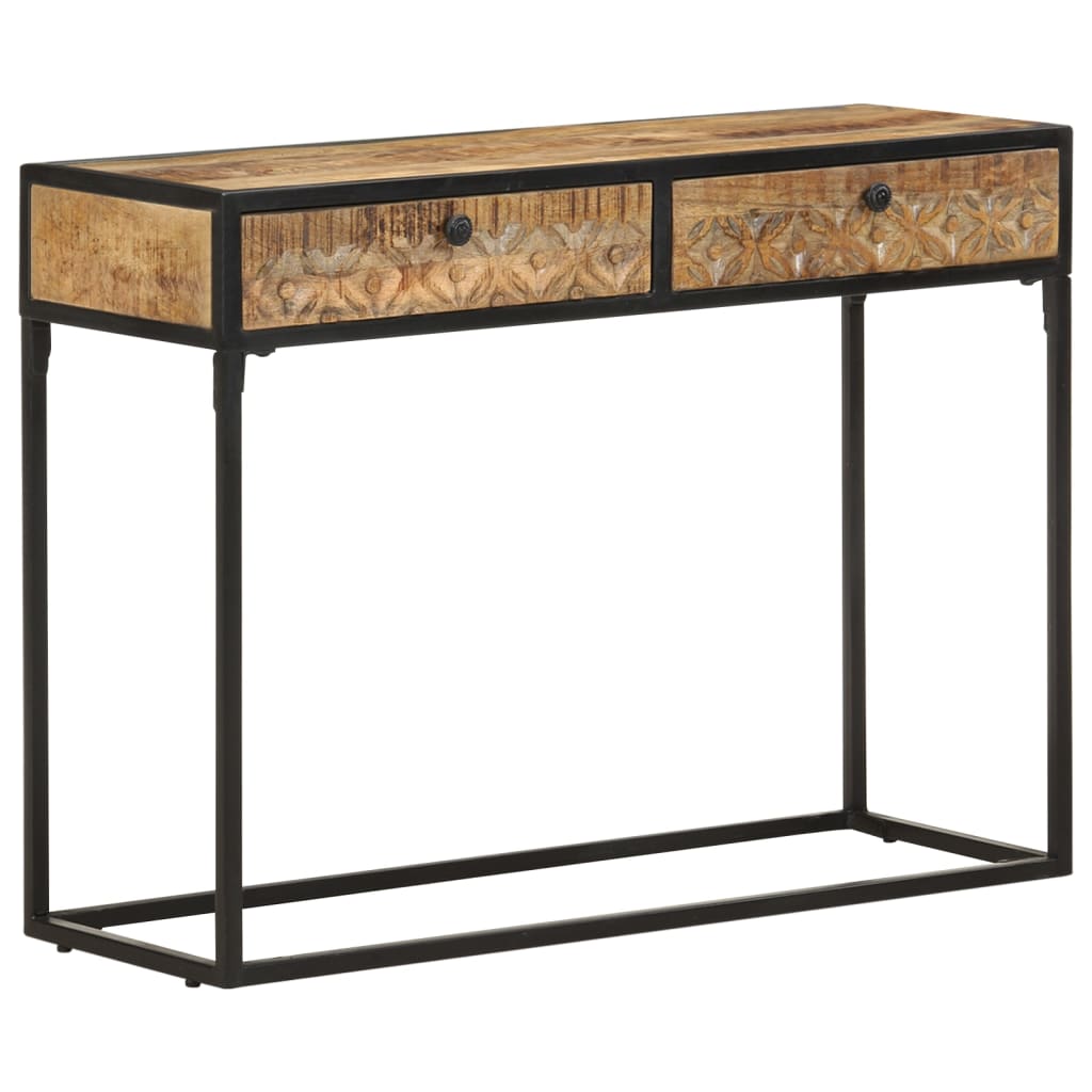 vidaXL Table console 100x35x75 cm Bois de manguier massif