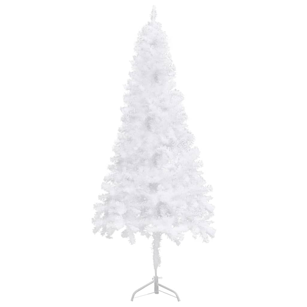 vidaXL Arbre de Noël artificiel d'angle LED et boules blanc 120 cm PVC