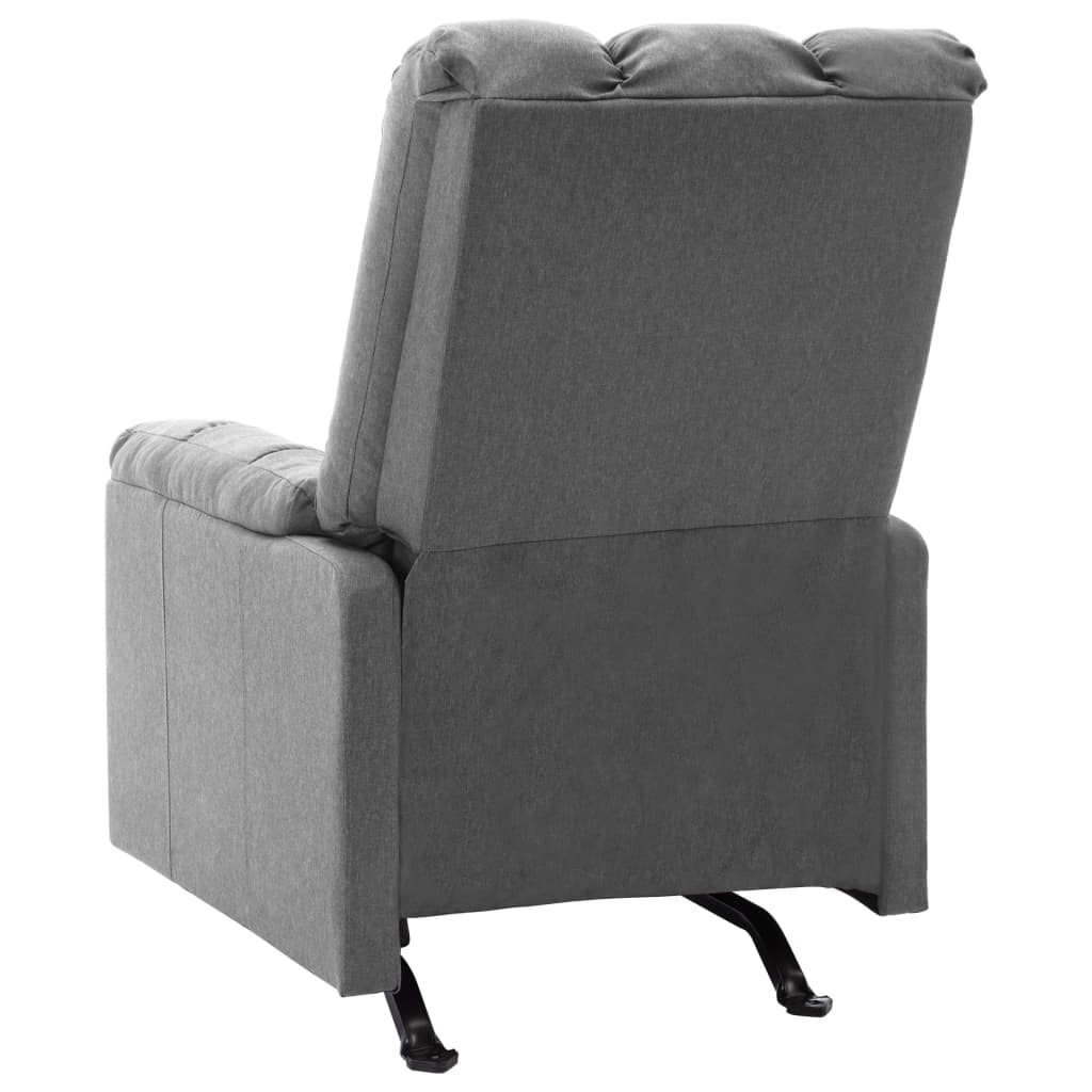 vidaXL Fauteuil de massage inclinable Gris clair Tissu