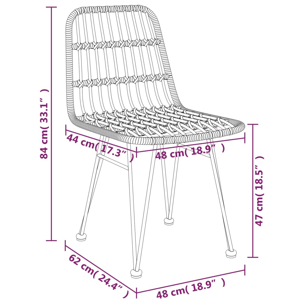 vidaXL Ensemble à manger de jardin 3 pcs Résine tressée